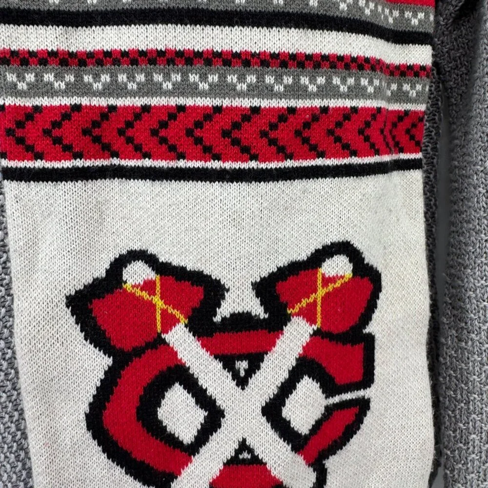 Reebok Center Ice Chicago Blackhawks Knit Scarf NHL Hockey 100% Acrylic